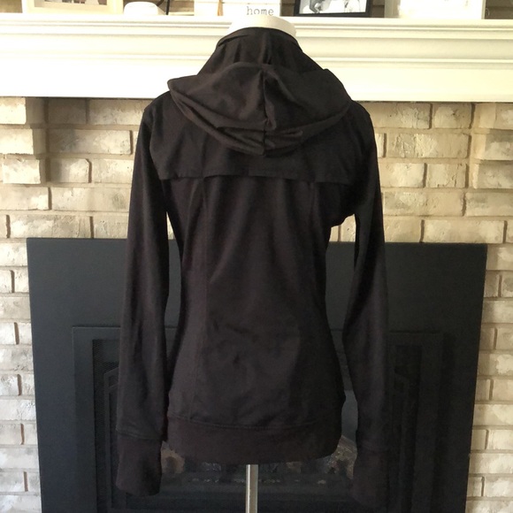 Fabletics Black Front Zip Hooded Thumb Holes Jacket size Small - Picture 10 of 16